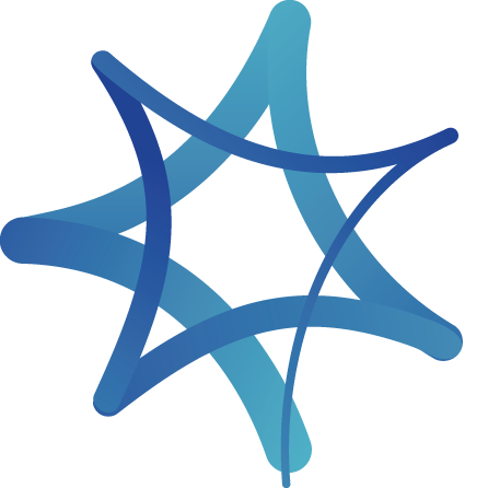 Blue seven sided star used for the Sevenstar Academy logo